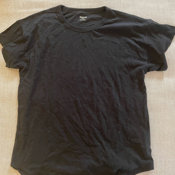 Madewell Set of 2 Whisper Cotton Rib-Crewneck Tee Sz XS #AI537 - Picture 3 of 4